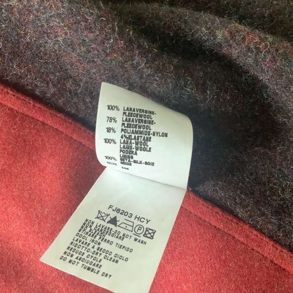 Fendi red short colorblock wool jacket 40 - Picture 12 of 14
